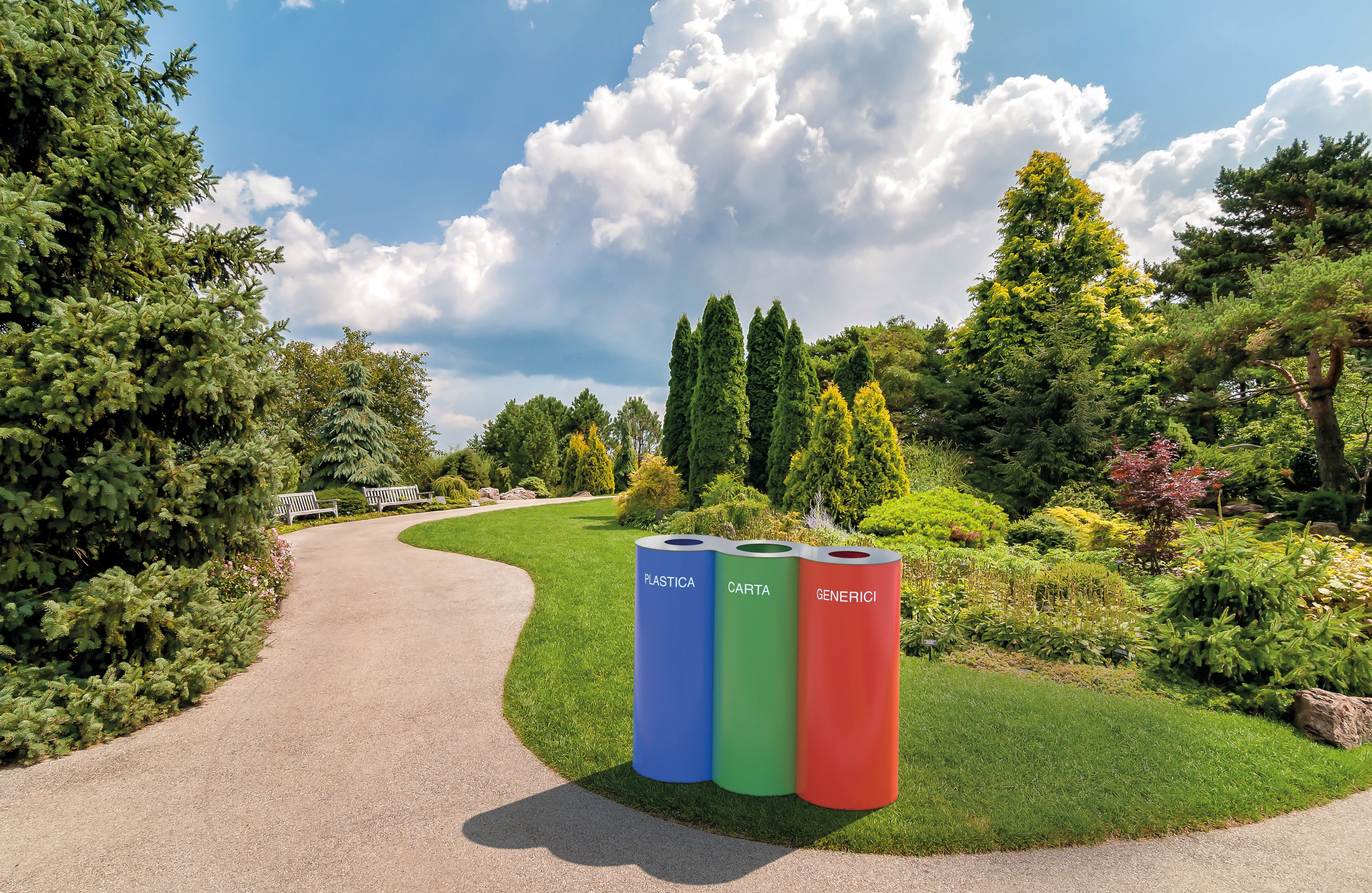 Наружная стальная стойка для мусора для утилизации отходов Studio Città ECOROUND ARCH-00049751 - Вид №1