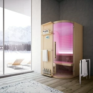 Домашняя сауна 120x127 угловая Cuna