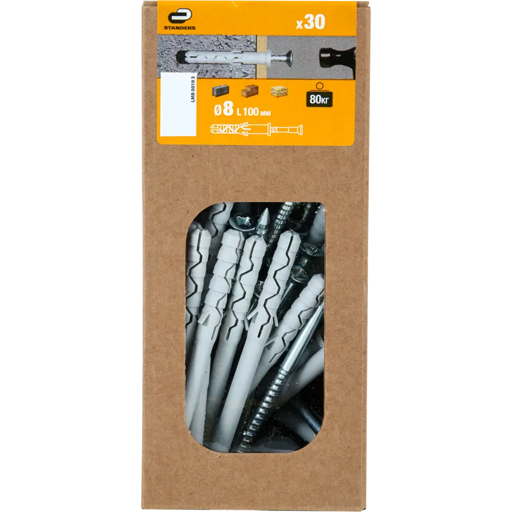 Дюбель-гвоздь цилиндрическая манжета Standers 8x100 мм, нейлон, 30 шт STLM-2198788 - Вид №6