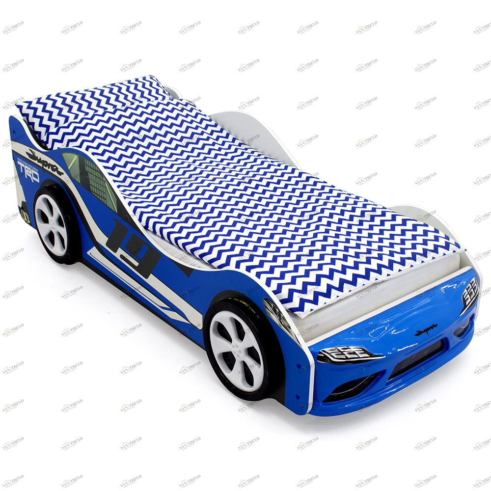 Детская кровать-машина синяя "Супра" БЕЛЬМАРКО  00-3873172 Синий Santreyd 