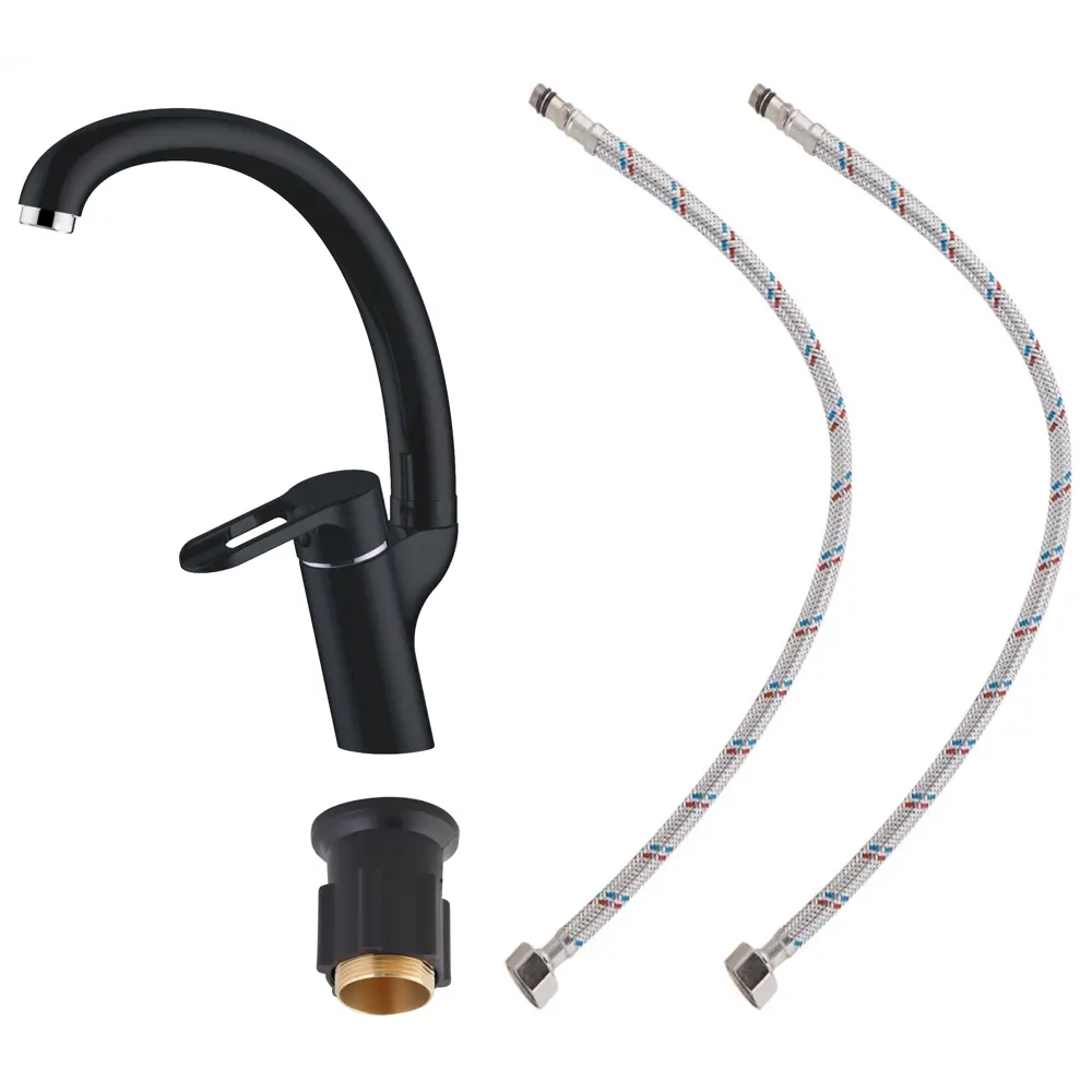 Смеситель кухонный Voda ММ519В Mars высота 22 см цвет черный STLM-2064089 - Вид №1