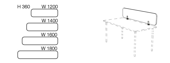 Звукопоглощающая панель перегородки стола Askia Connect ARCH-00137940 - Вид №5