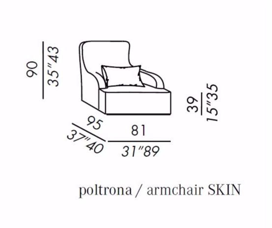 Meridiani Кресло Bergere обитое тканью Liu sun-id-1429502 - Вид №8