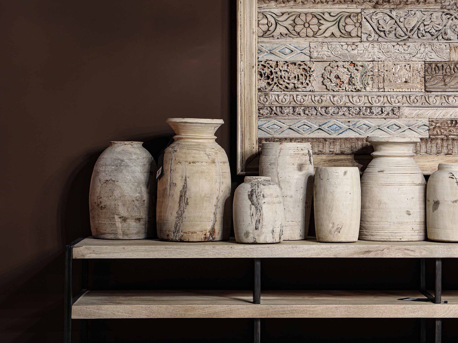 Деревянная круглая ваза ручной работы Vical Home RAYNAL ARCH-00134866 - Вид №4