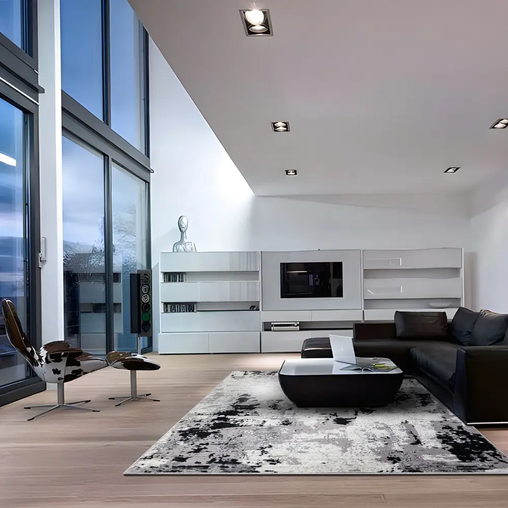 Ковер PALERMO F285 с рельефным абстрактным узором 150x230 см 89378824 STLM-1522371 - Вид №7