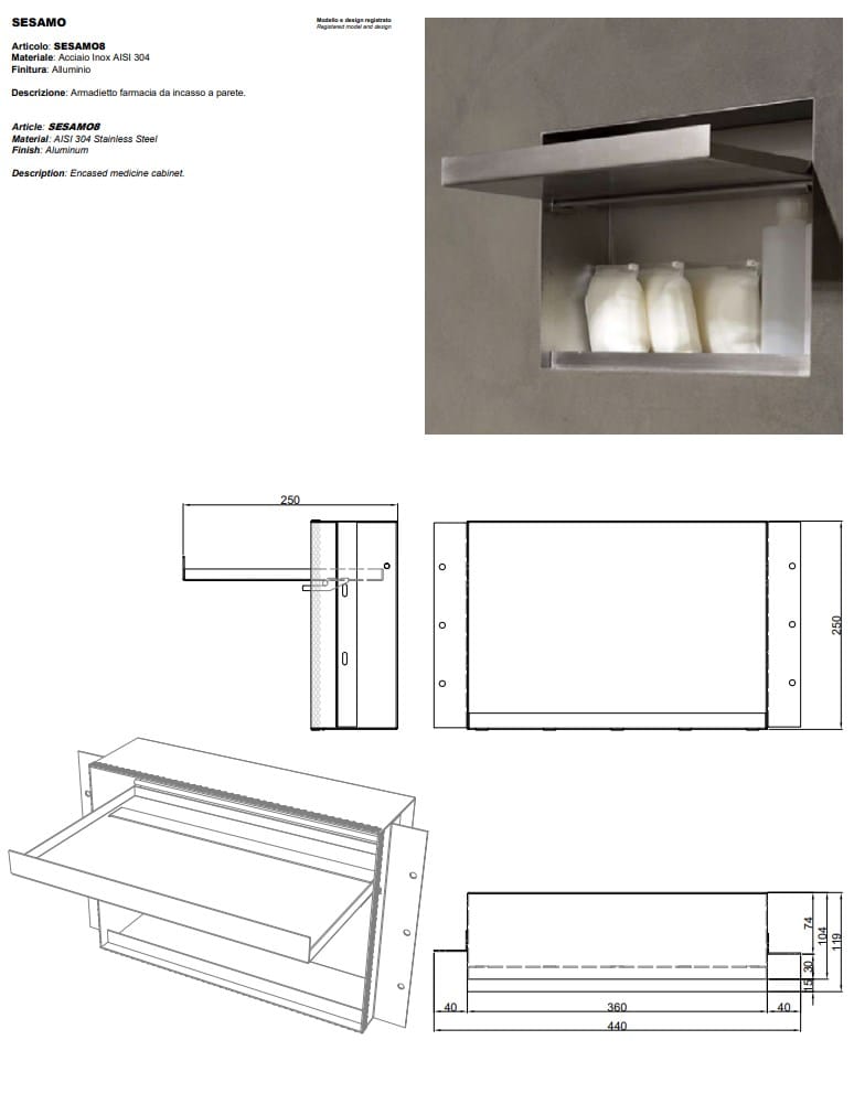 Встроенные настенные аксессуары для ванной комнаты Antoniolupi кунжут ARCH-00138172 - Вид №11