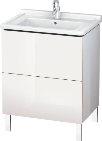 LC660803131 L-Cube Тумбочка напольная Сосна серебристая, декор Duravit - Вид №1