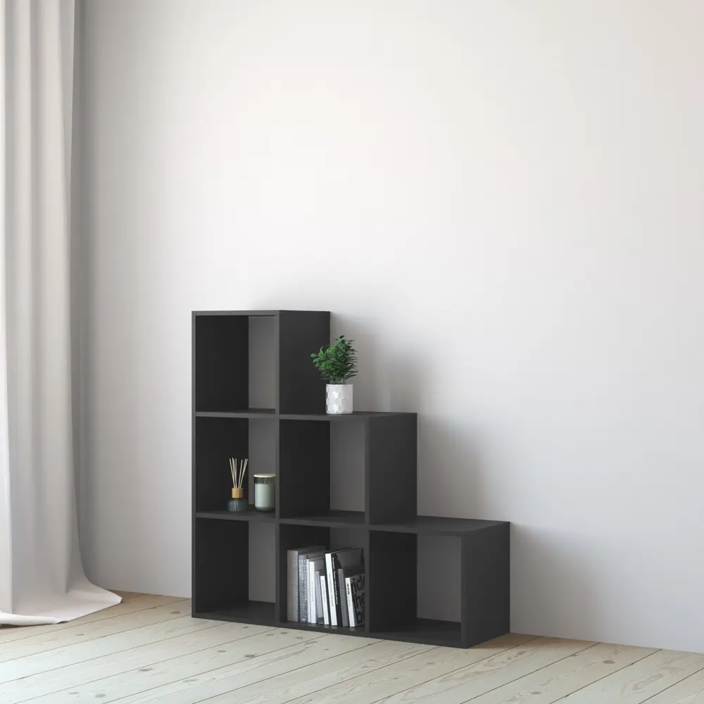 Стеллаж SPACEO KUB 123К, 104х104х31,7 см, цвет графит 82037471 STLM-2030762  - Вид №2