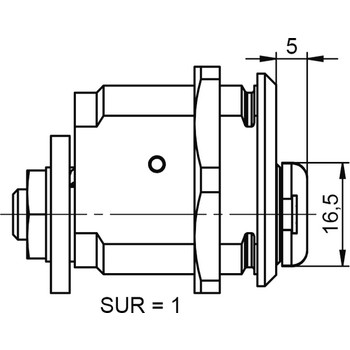 Замок для шкафчика IKON N320 Santreyd LK01-779 - Вид №1