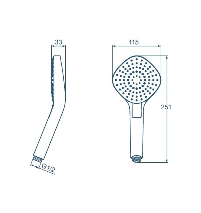 Ручной душ с 3 струями Ideal Standard IDEALRAIN ARCH-00044988 - Вид №15