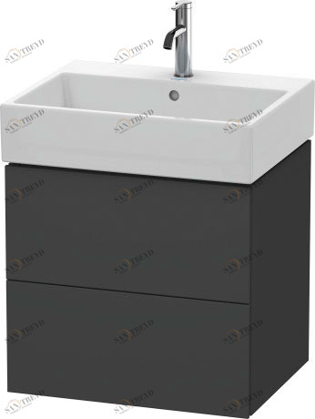 LC627504949 L-Cube Тумбочка подвесная Графит матовый, декор Duravit