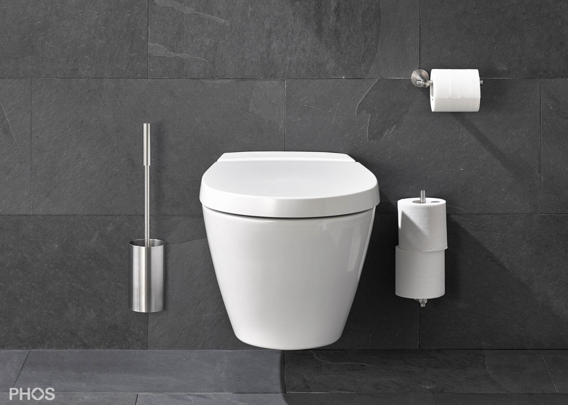 HWCB Набор туалетных щеток полностью из нержавеющей стали. PHOS  - Вид №1