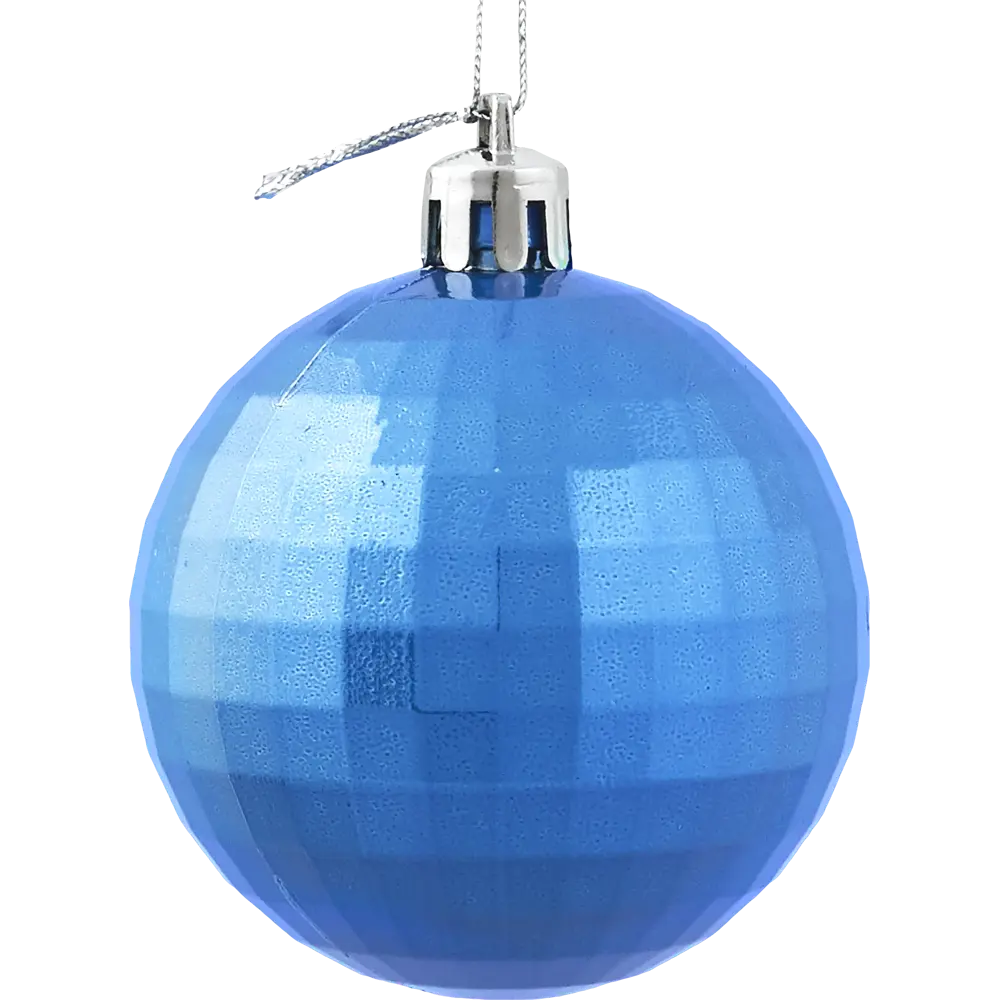 Шар ёлочный «Диско» 6 см, пластик, цвет синий Santreyd STLM-2192264
