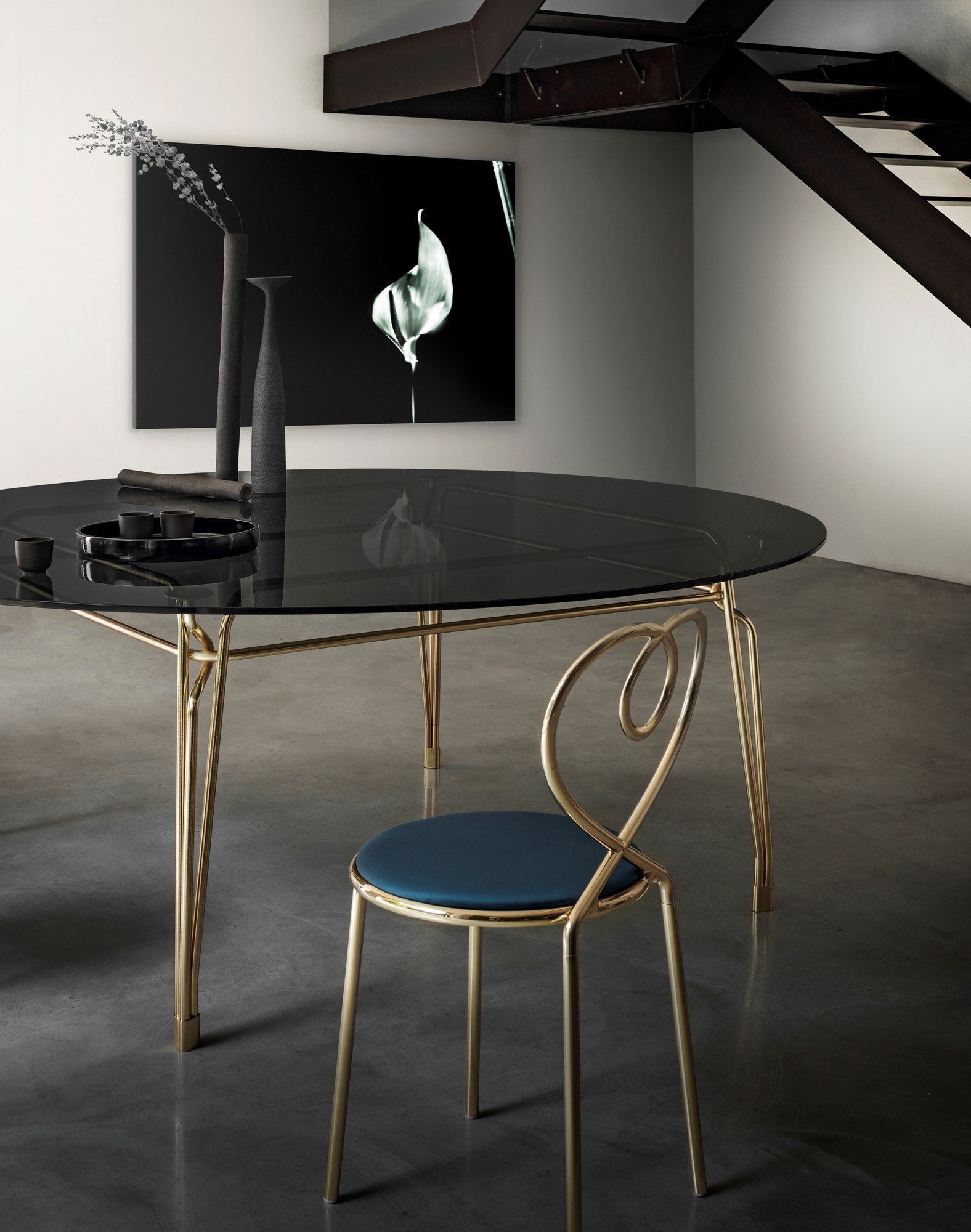 Круглый стеклянный обеденный стол GHIDINI1961 Ботани ARCH-00068237 - Вид №6