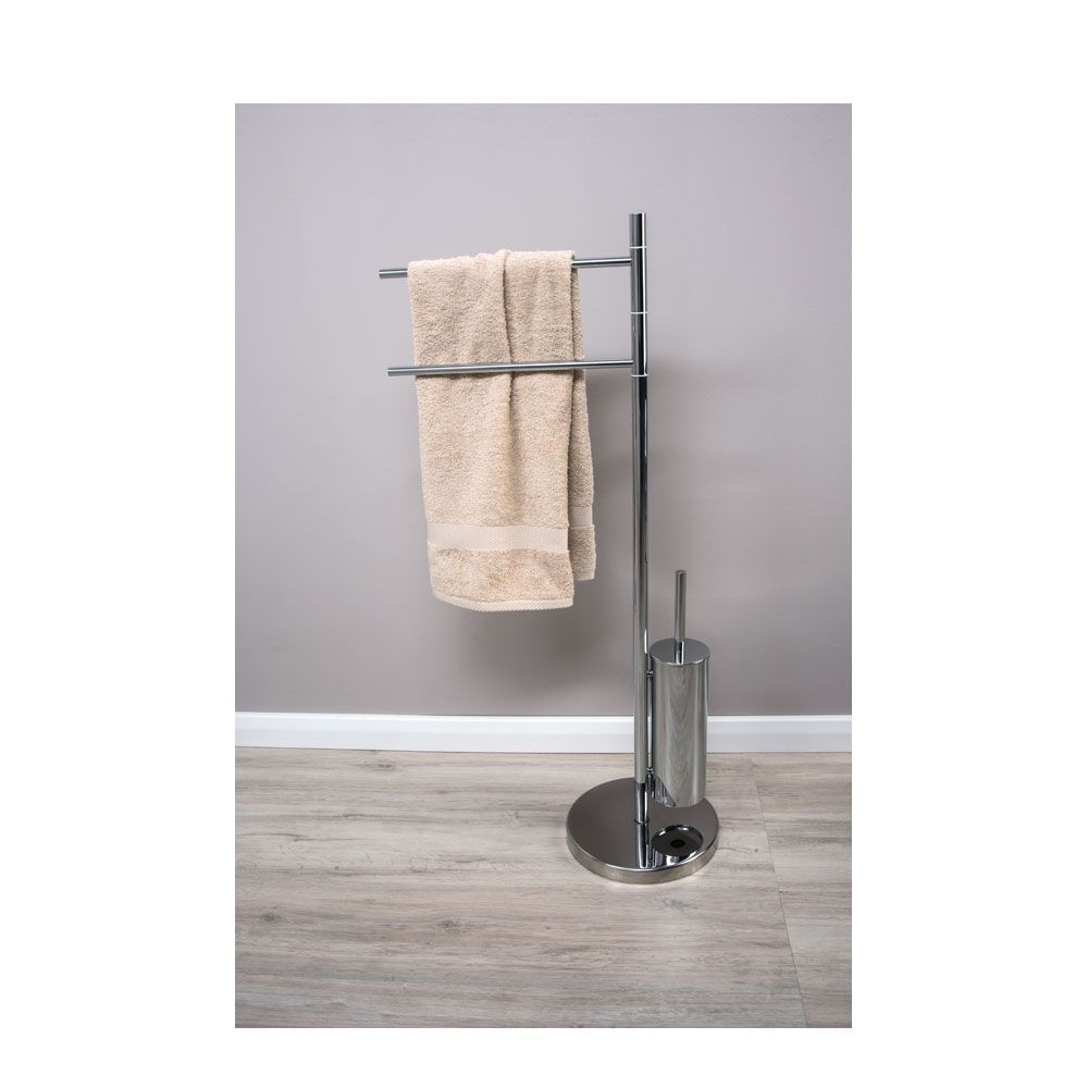 Держатель для полотенец Aquanet 8060 (напольный, с ершиком)  - Вид №2