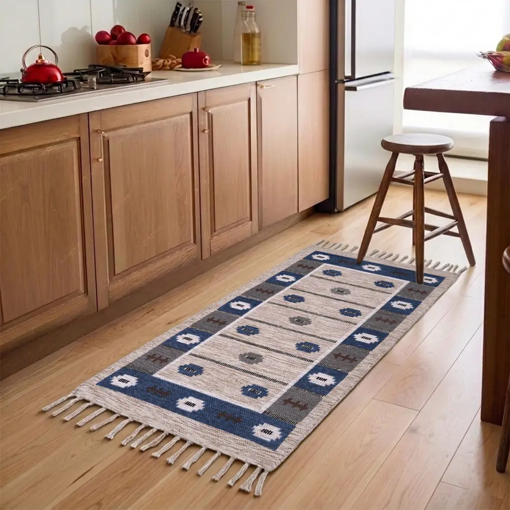 Коврик грязезащитный KREAFORTA Cauvery 60x120 см хлопок цвет бежевый STLM-2148150 - Вид №5