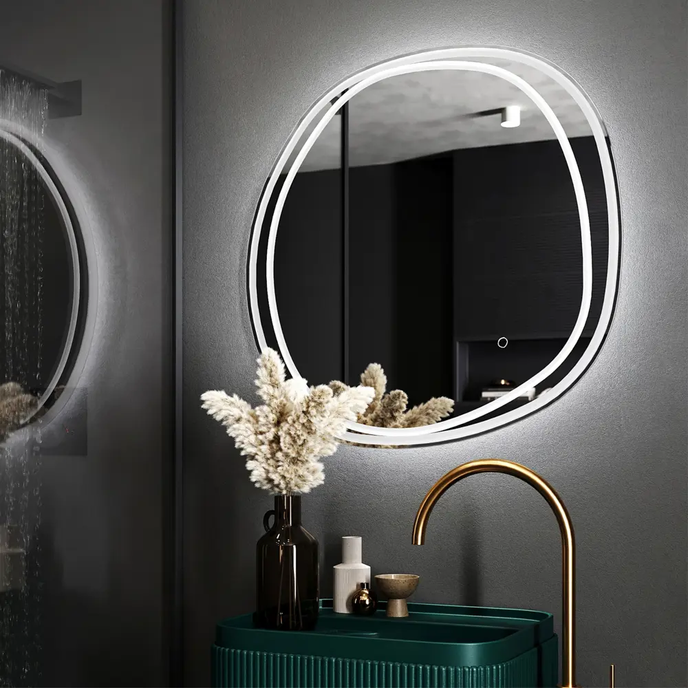 Зеркало OMEGA GLASS Порто с подсветкой для ванной 73×73 см 88016398 STLM-0076566