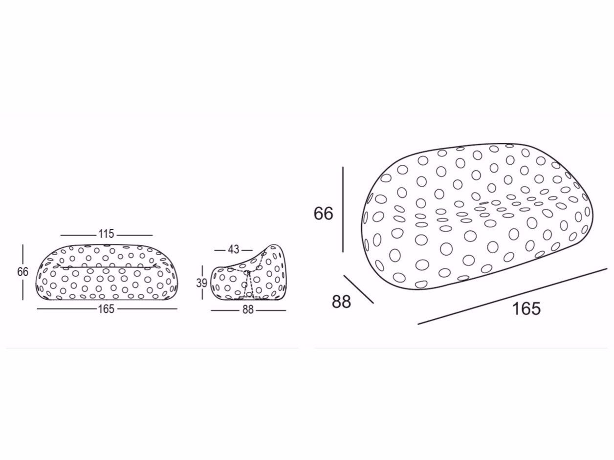 3-местный полиэтиленовый садовый диван PLUST Airball ARCH-00068205 - Вид №5
