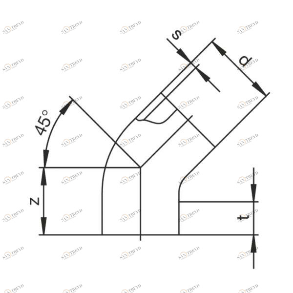 SANIT 221447010100050 Сточные воды отводы 45 ° (сопло фитинги) 