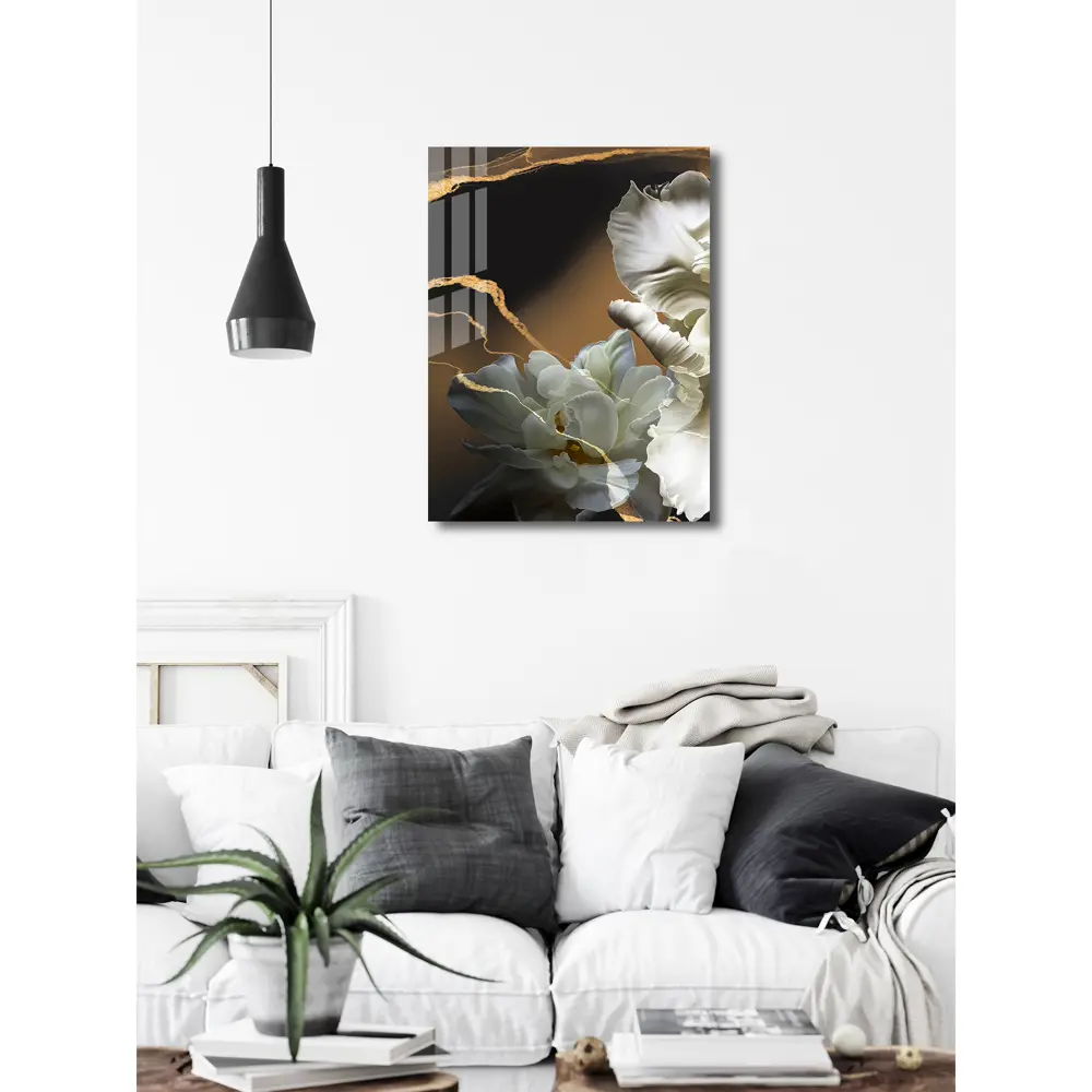 Картина на стекле Белые ирисы 1 60x80 см 85283010 STLM-2112783 ARTABOSKO  - Вид №3