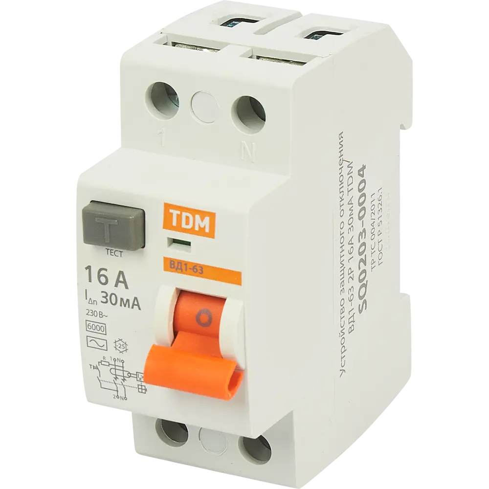 УЗО TDM Electric ВД1-63 AC - защита от токов утечки для дома 84399425 STLM-0049209