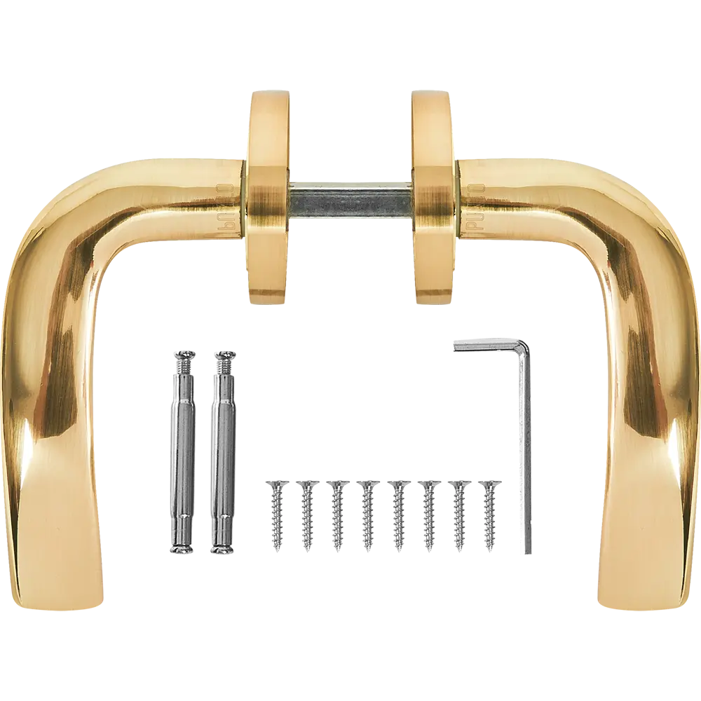 Дверные ручки Punto Real без запирания цвет матовое золото STLM-2125578 - Вид №1