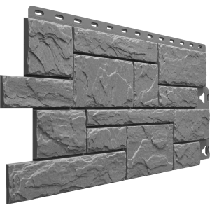 Фасадная панель Dacha слоистый камень 930x406 мм серый 0.38 м²