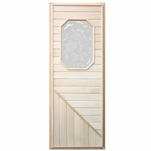 DoorWood Дверь с 8-ми угольной стеклянной вставкой