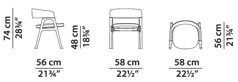 Деревянный мягкий стул Baxter CORINNE ARCH-00102848 - Вид №5