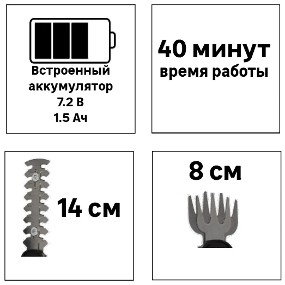 Ножницы аккумуляторные Sterwins 8 В 1x1.5 Ач АКБ и ЗУ входит в комплект 82864867 STLM-2130623  - Вид №6