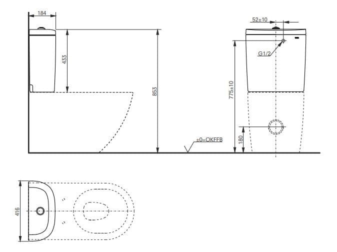 Керамическая цельная крышка унитаза TOTO NC ARCH-00038607 - Вид №2
