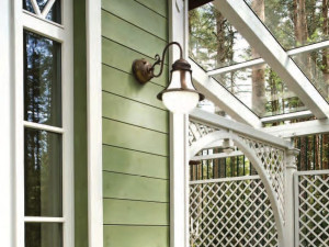 Металлическая наружная настенная лампа