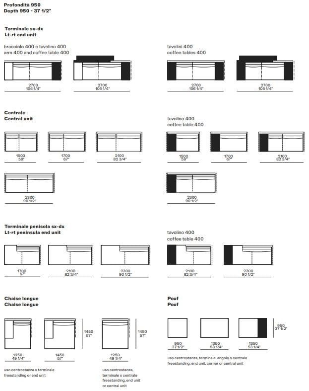 Кожаный диван Poliform ARCH-00016067 - Вид №5