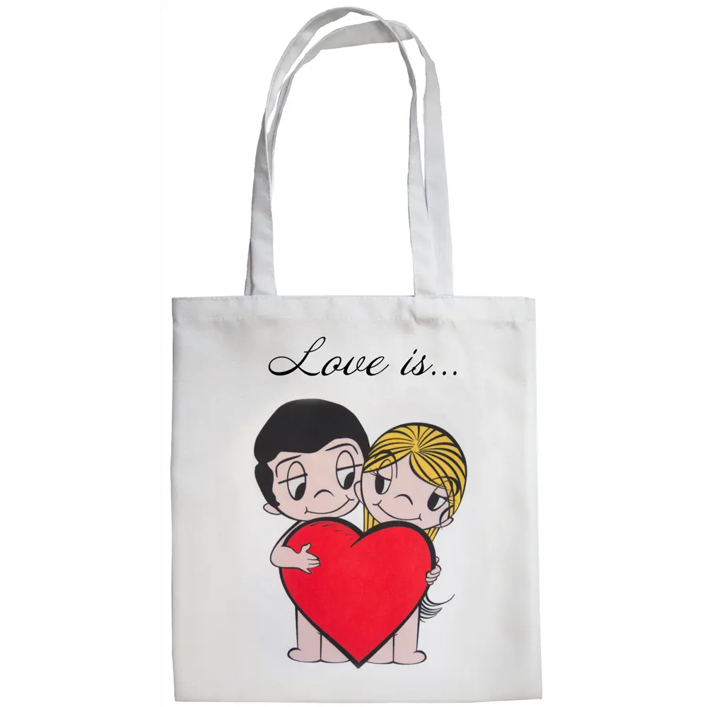 Сумка шоппер Seasons Love is 40x45 см белая STLM-2151247