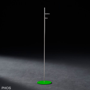 GSTS2V-BPGr Вешалка для одежды, 2 вогнутых крючка, основание: зеленое. PHOS