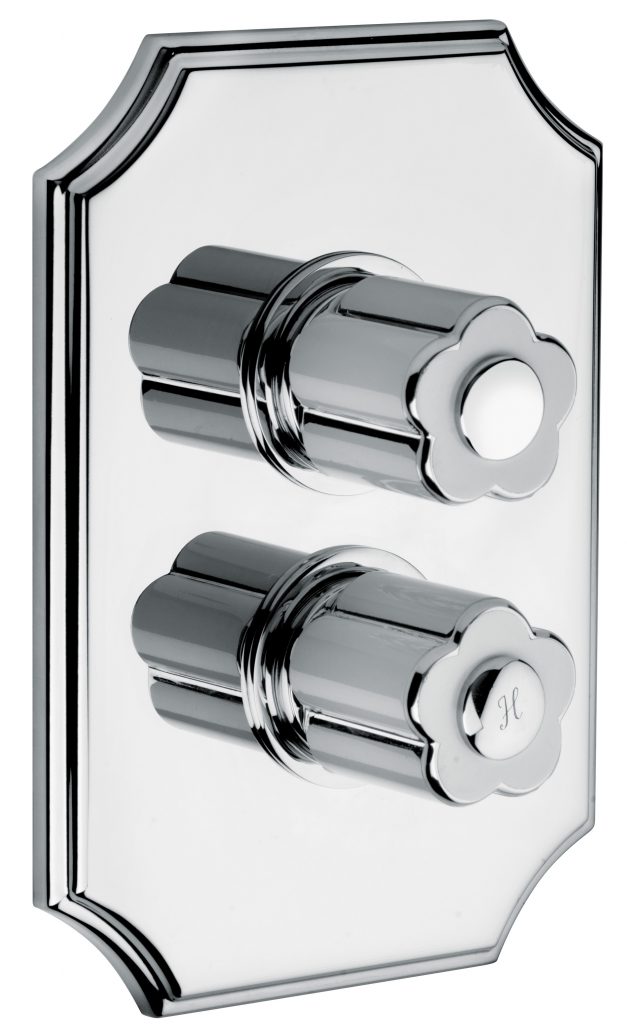 11549 БЕЛЫЙ-12549 ЧЕРНЫЙ Встроенный термостатический смеситель 1/2 ”с переключателем на 2 направления. Bongio Fleur Blanc&Noir 11549 BLANC-12549 NOIR