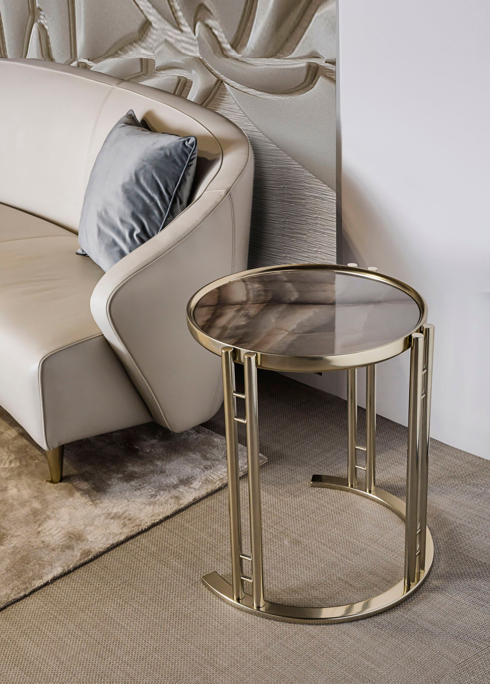 Высокий круглый сервировочный столик из керамогранита Bizzotto Italia Atmosphera ARCH-00109023 - Вид №2