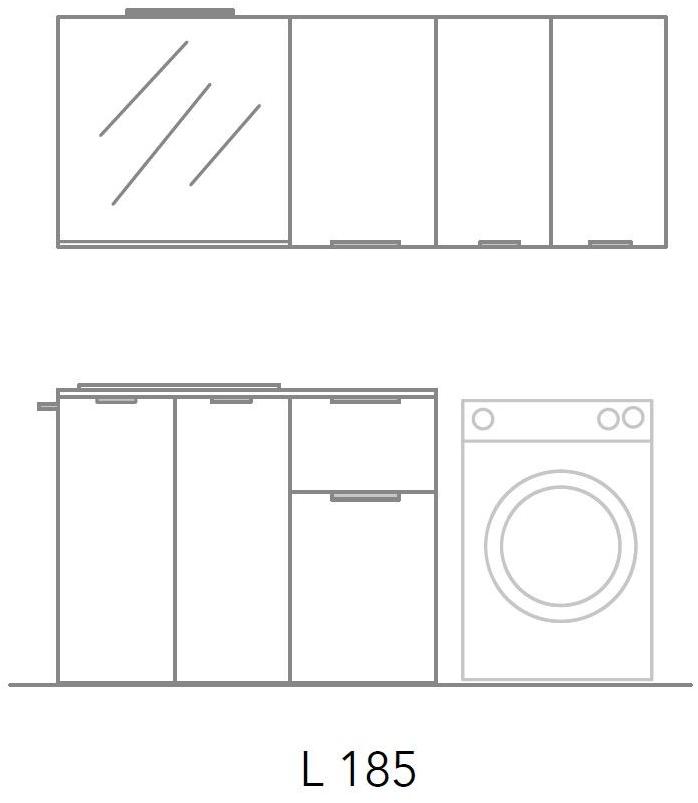 Ideagroup Шкаф для стирки из меламина с раковиной Kandy sun-id-1469218 - Вид №5