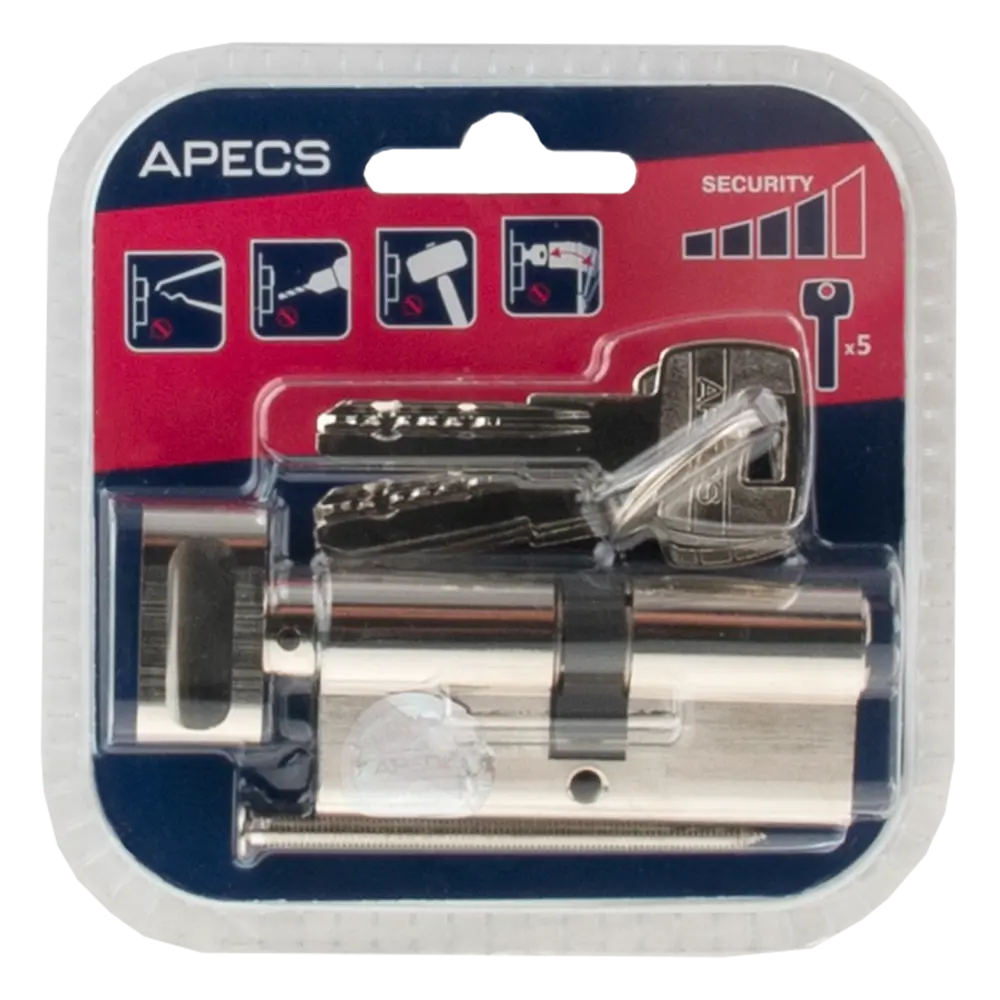 Цилиндровый механизм APECS Pro LM-70 с ключом и вертушкой 84168037 SM STLM-0046653 - Вид №2