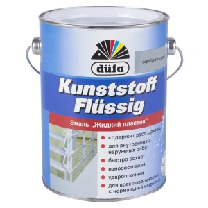 Эмаль жидкий пластик Dufa цвет серебристо-серый 2.5 л