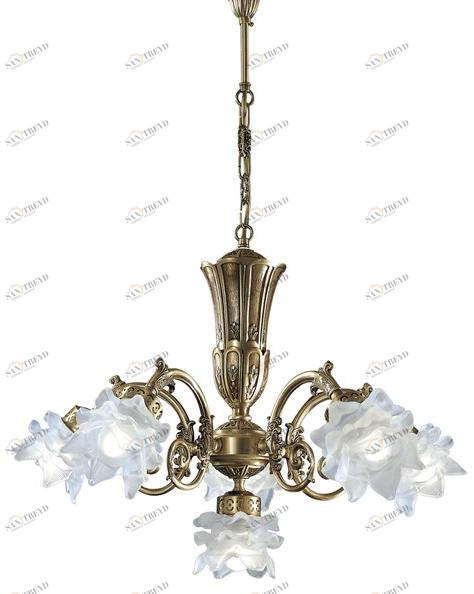 Possoni Illuminazione Люстра из атласной латуни с очками Michela 15/5+1