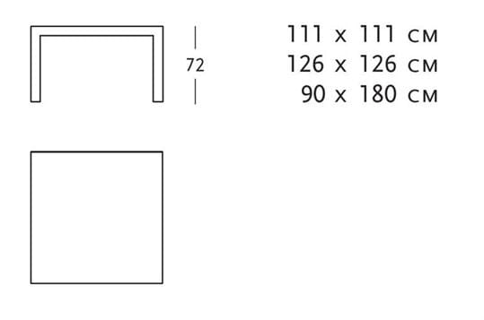 Квадратный стол в тамбуре Zanotta Quaderna ARCH-00039373 - Вид №5