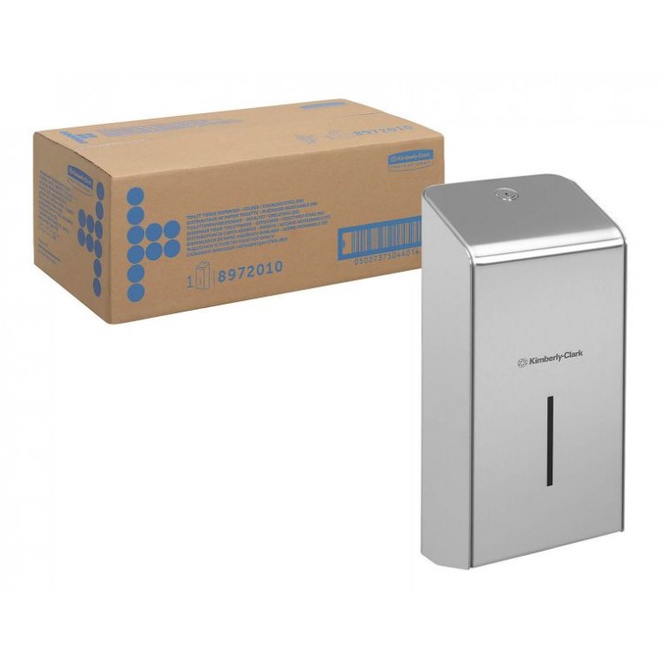 8972 Kimberly Clark Диспенсер для листовой туалетной бумаги из нержавеющей стали Kimberly Clark Professional 8972 матовый  - Вид №2