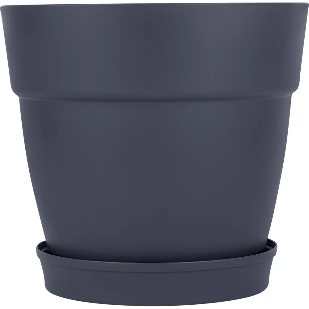 Горшок цветочный Ingreen Villa De Fiori ø36 h33 см v20 л пластик вулканический серый STLM-2033733 - Вид №1