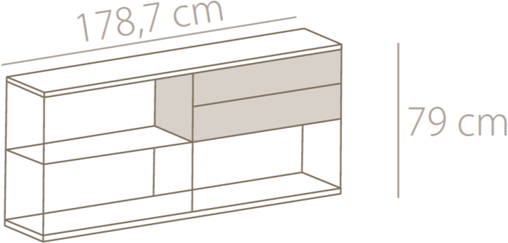 Punt Деревянный буфет с ящиками в современном стиле Literatura open sun-id-1363085 - Вид №1