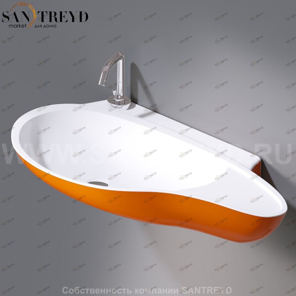 L500T0R1V4.214 Подвесная раковина настенная овальная A. e T. Italia SPOT белая AeT ITALIA ACCENT