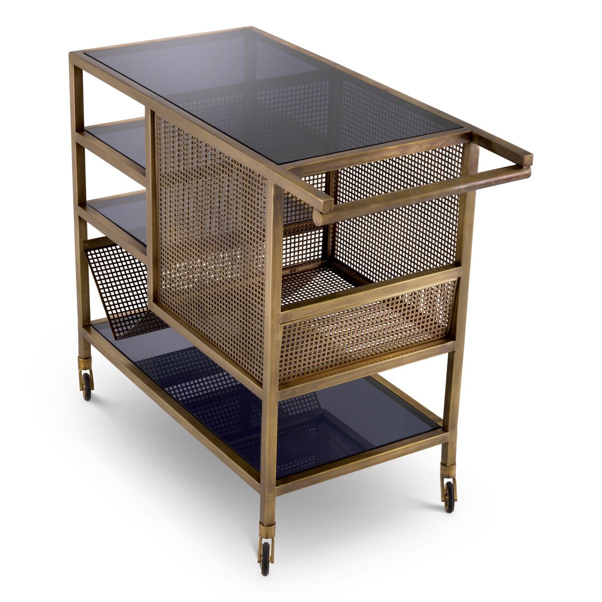 Стеклянная и латунная тележка для еды Eichholtz STERLING ARCH-00022647 - Вид №3