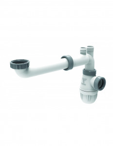 611100 001 00  Соединительная трубка Connectic для экономии места для умывальника, регулируемая, размер NF, диаметр 32 мм, двухкомпонентный Valentin Белый