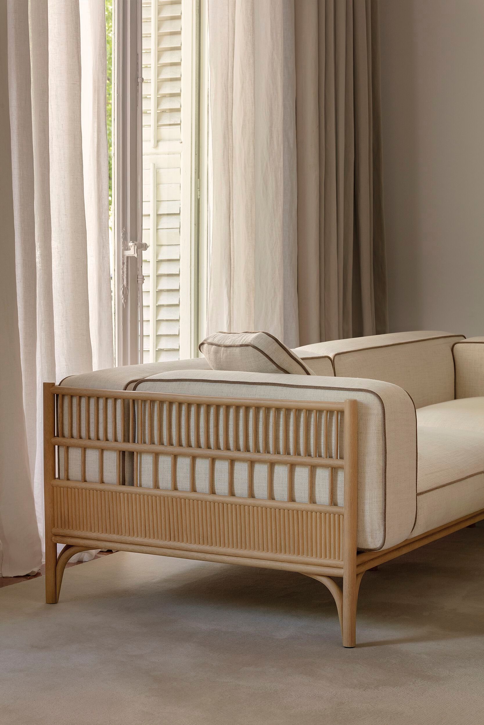 3-местный диван из ткани и ротанга EXPORMIM Cadenza ARCH-00138945 - Вид №3