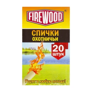 Спички охотничьи Firewood 20 шт., для розжига костров в любую погоду, в коробке 16089417 STLM-2013112